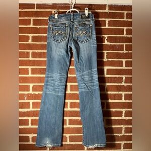 Miss Me Distressed Boot Cut Jeans. Size 28